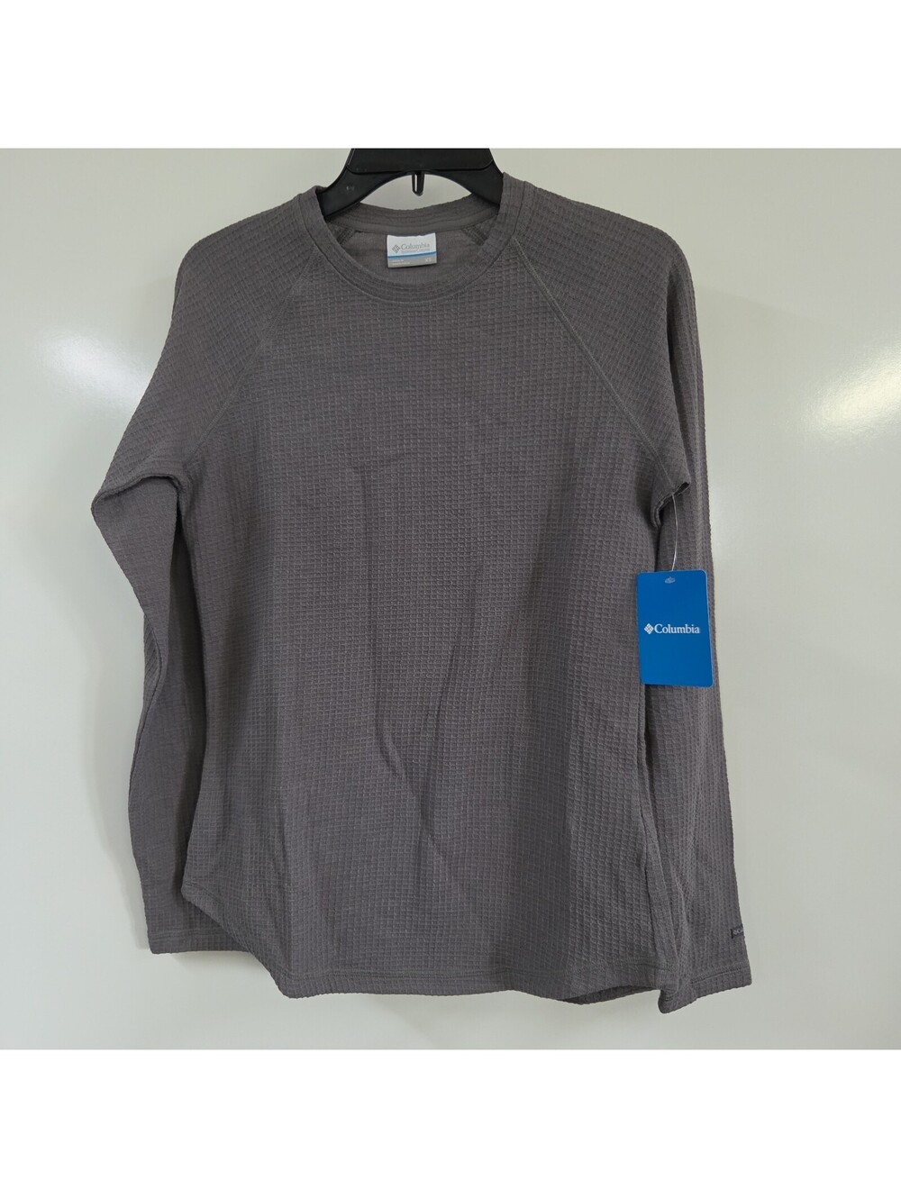 Columbia Holly Springs Waffle Thermal Shirt Women XS Gray Long Sleeve